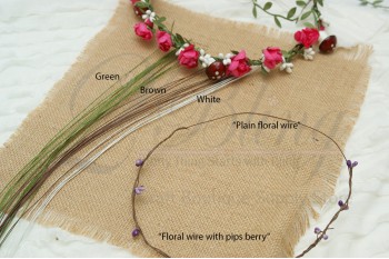 Floral wire PLAIN (50cm) - DIY Halo -  Pack of 5